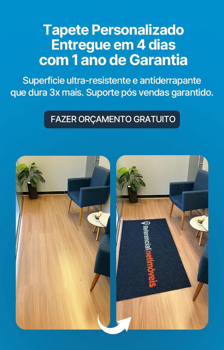 Tapete capacho personalizado com nome